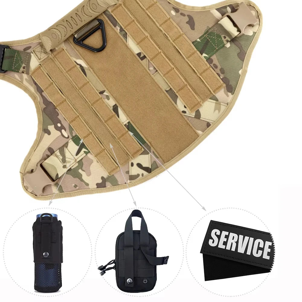 PETRAVEL Tactical Dog Harness Vest With Padded Quick Release Buckle