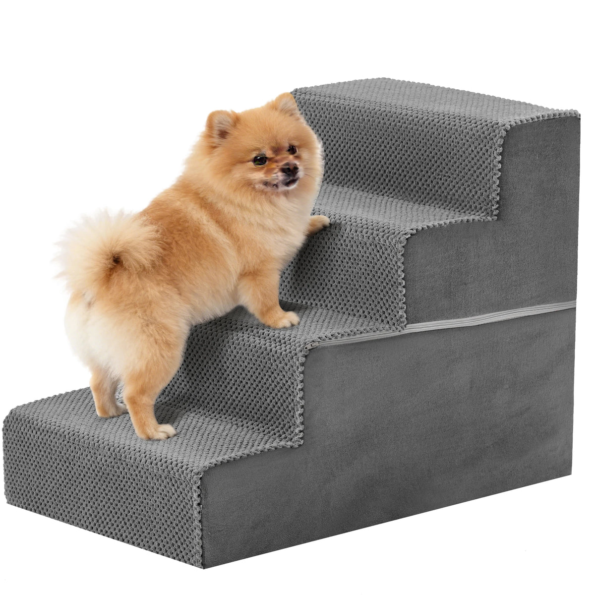 Heavy Duty Curved Foam Dog Stairs Ramp For Indoor Pets