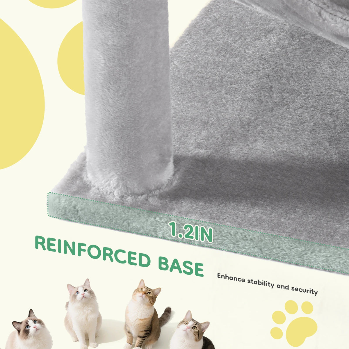 JHK Multi Level Cat Tree With Scratching Posts And House