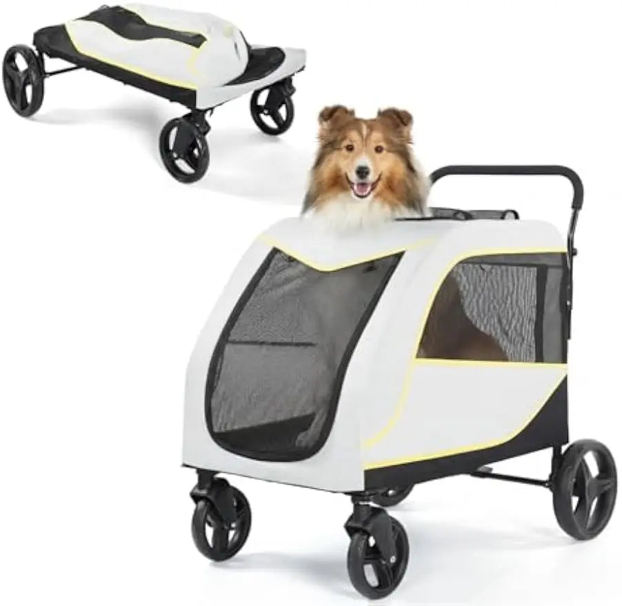 Garvee Portable Foldable Pet Stroller for Large Dogs and Cats
