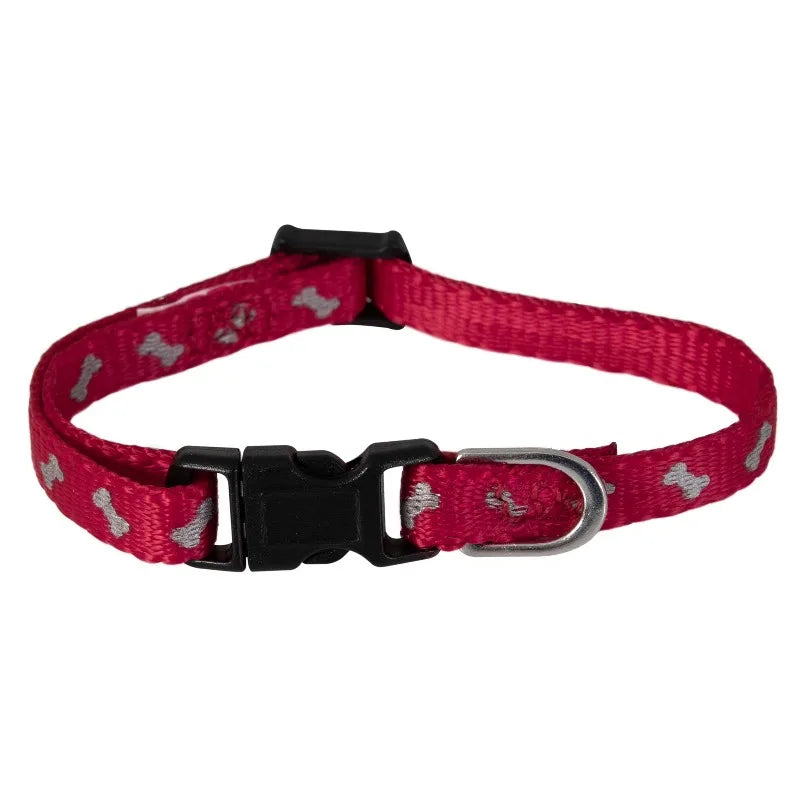 Reflective Polyester Adjustable Dog Collar for Comfortable Puppy Wear