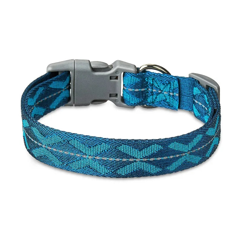 Reflective Adjustable Dog Collar for Safer Low Light Walks