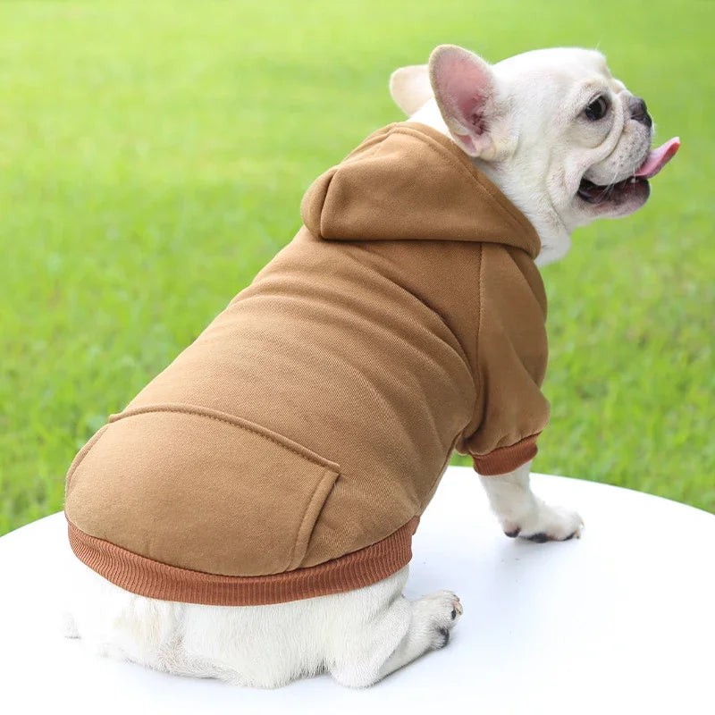 Thick Warm Hooded Dog Sweater Clothing for Casual Pet Wear