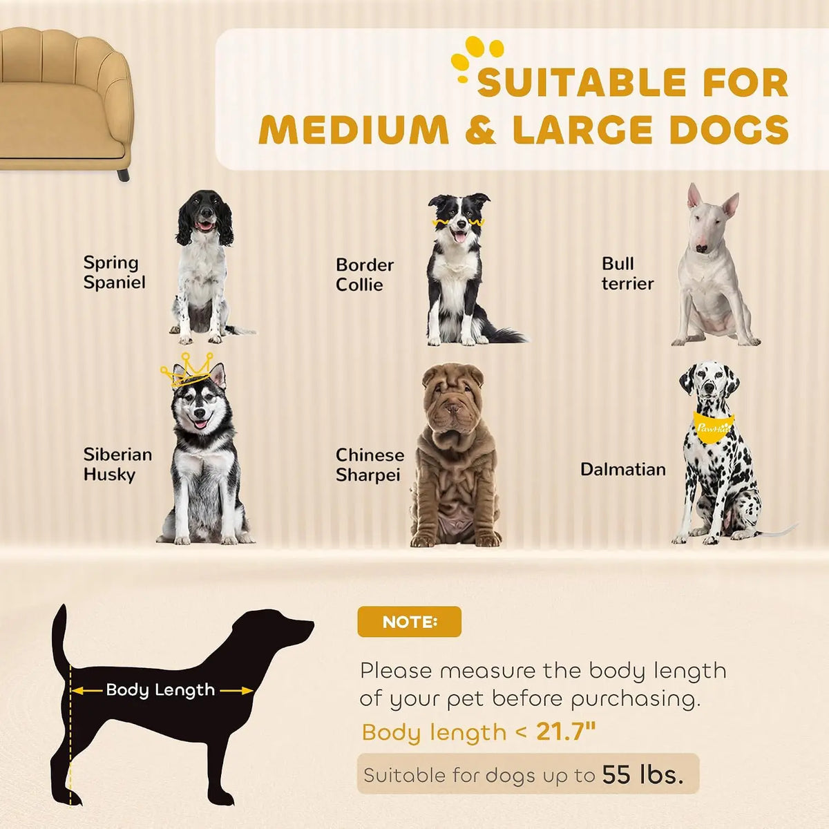 Pearl Back Velvet Dog Sofa With Removable Washable Cushion