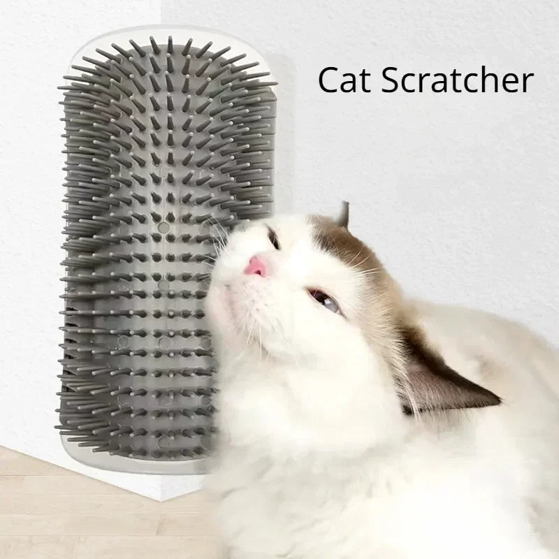 Premium Cat Grooming Comb And Corner Scratching Brush With Catnip