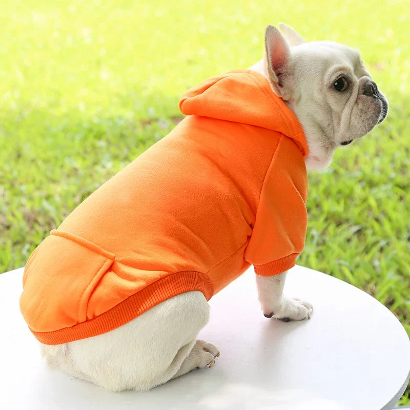 Thick Warm Hooded Dog Sweater Clothing for Casual Pet Wear