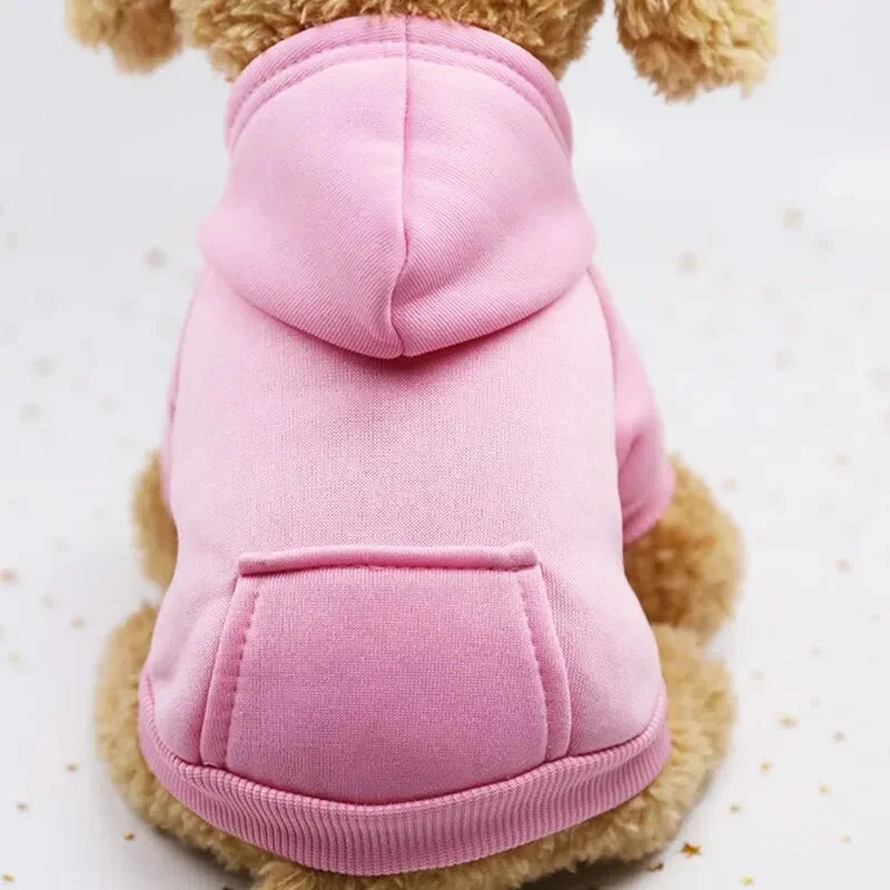 Thick Warm Hooded Dog Sweater Clothing for Casual Pet Wear