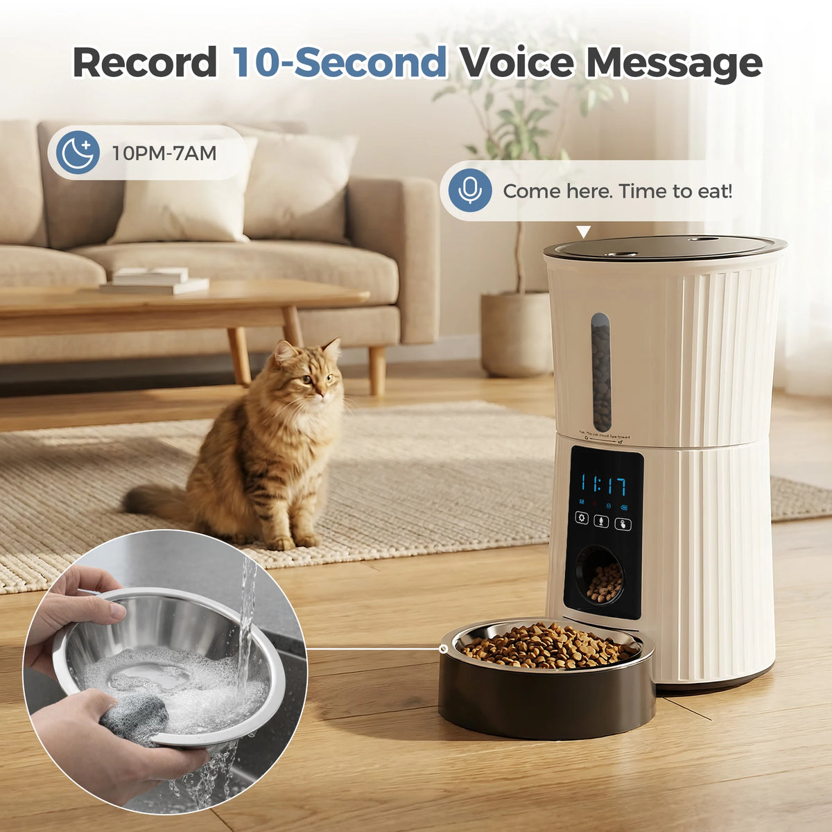 JHK WiFi Automatic Cat Feeder with App and Timer Control