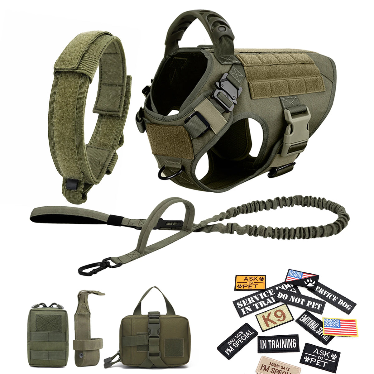 PETRAVEL Tactical Dog Harness Vest With Padded Quick Release Buckle