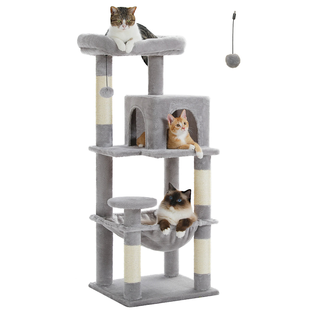 Petepela Premium Cat Tree Tower With Hammock And Top Platform