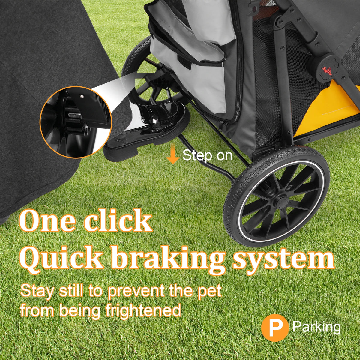 Foldable Pet Stroller With Breathable Comfort And One Click Folding