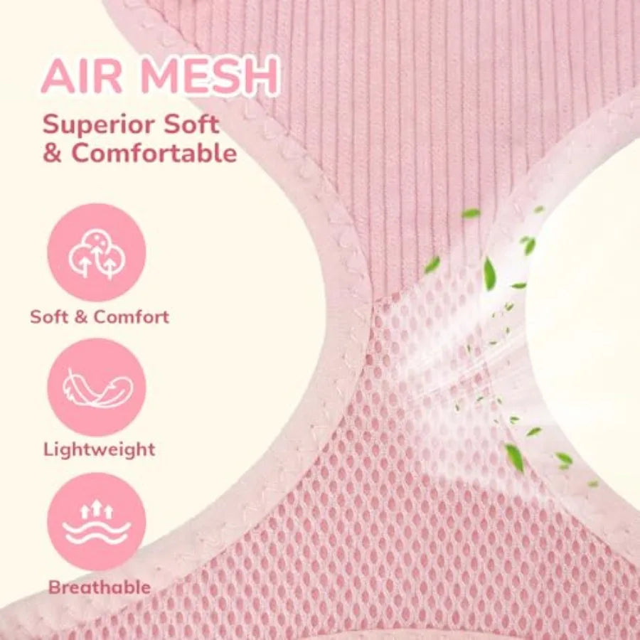Breathable Cotton Dog Harness Collar And Leash Set