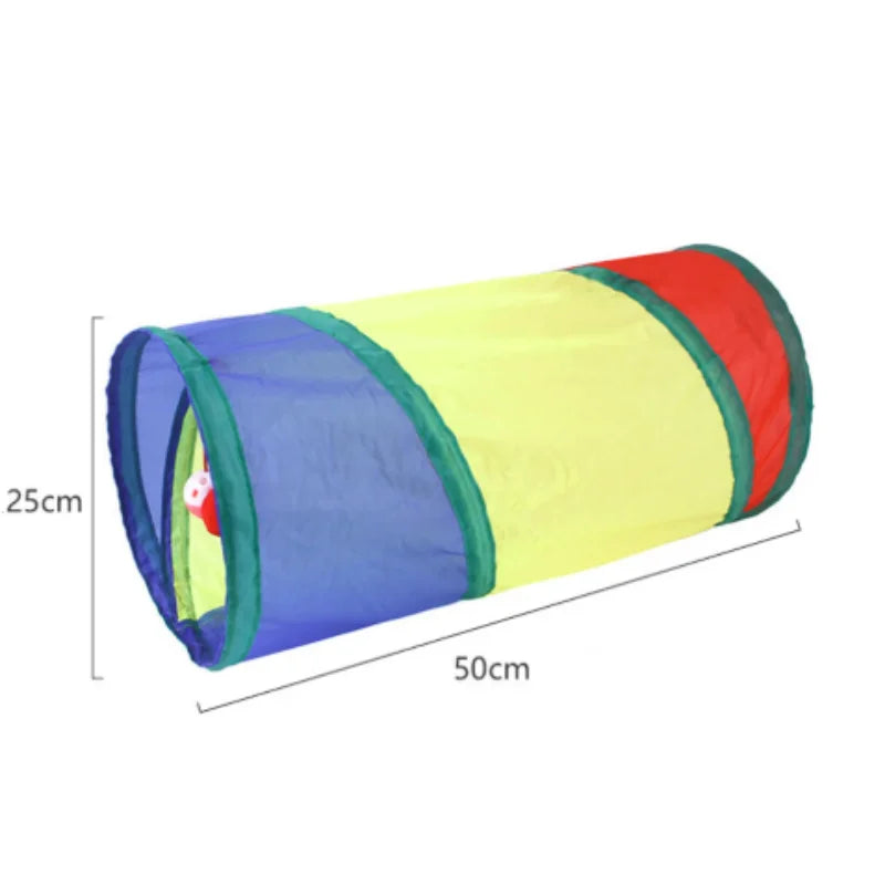 Foldable Cat Tunnel Toy For Interactive Play And Pet Training
