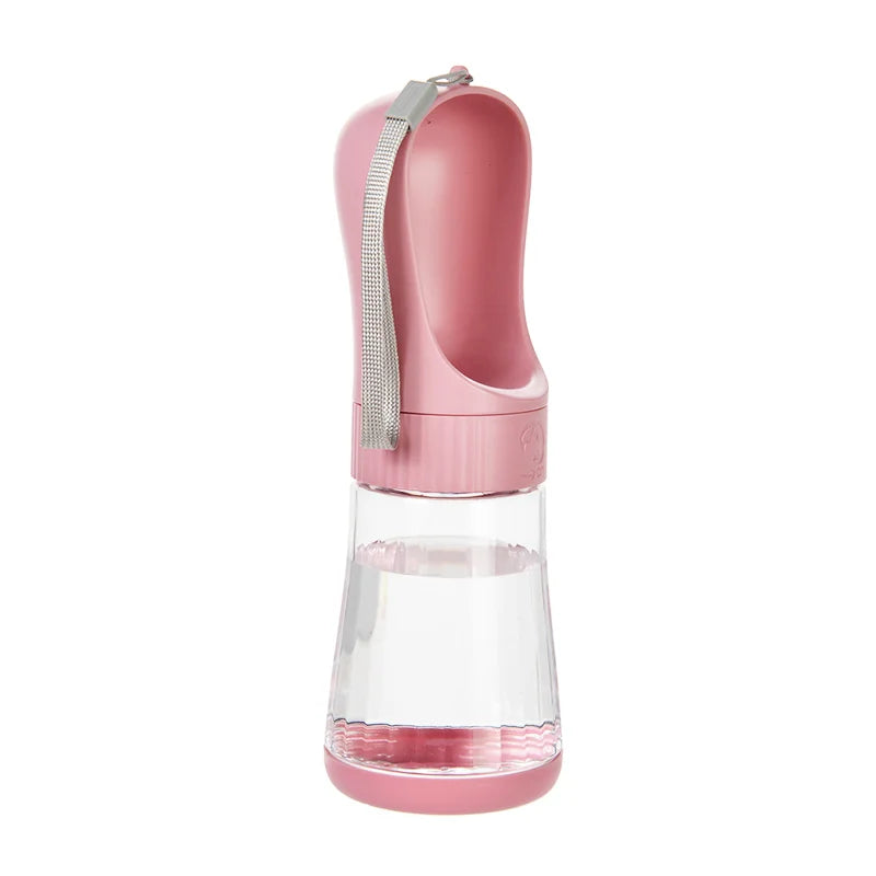 Portable Glass Pet Water Bottle Travel Dispenser With Food Container
