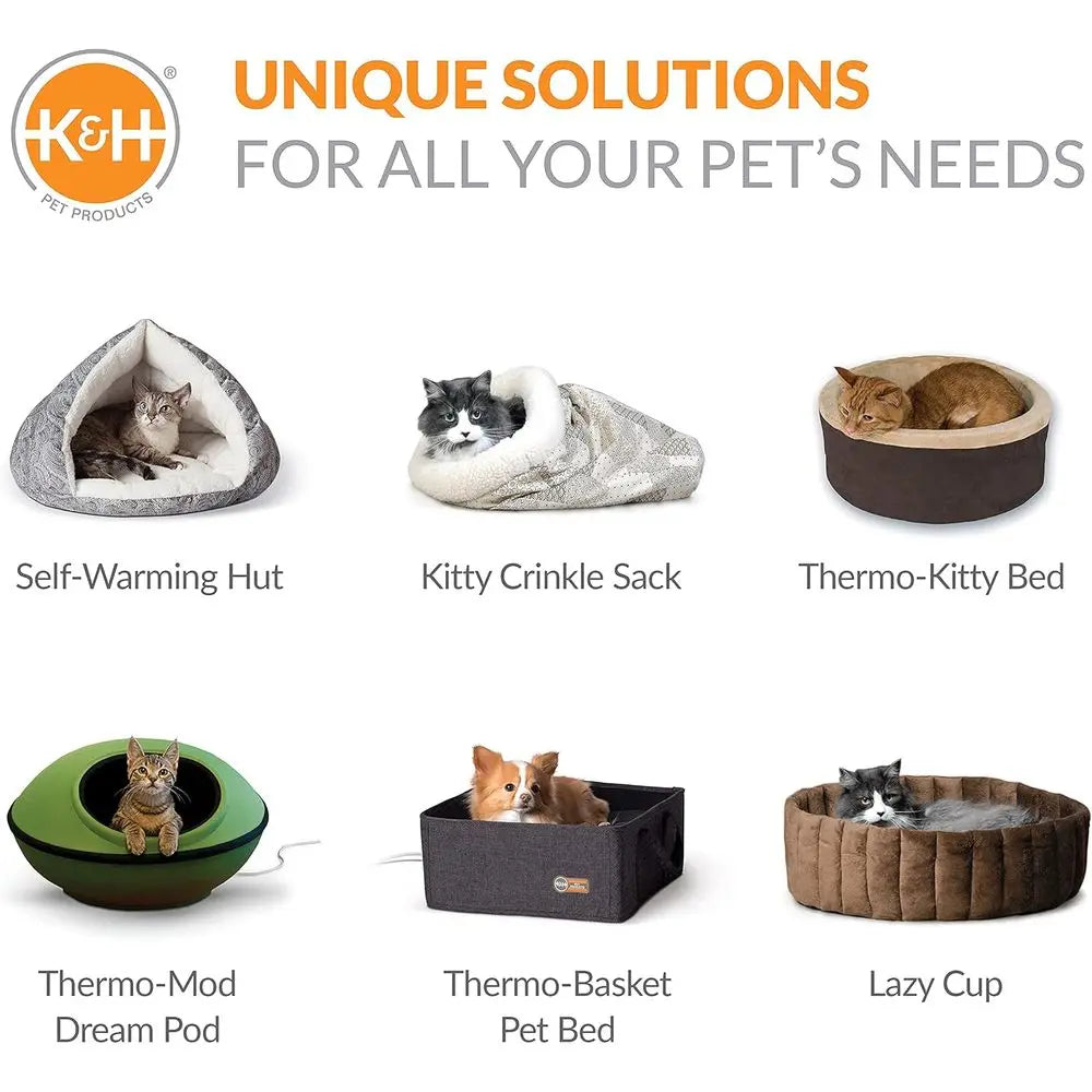 Handwoven Round Knitted Polyester Pet Bed For Cats