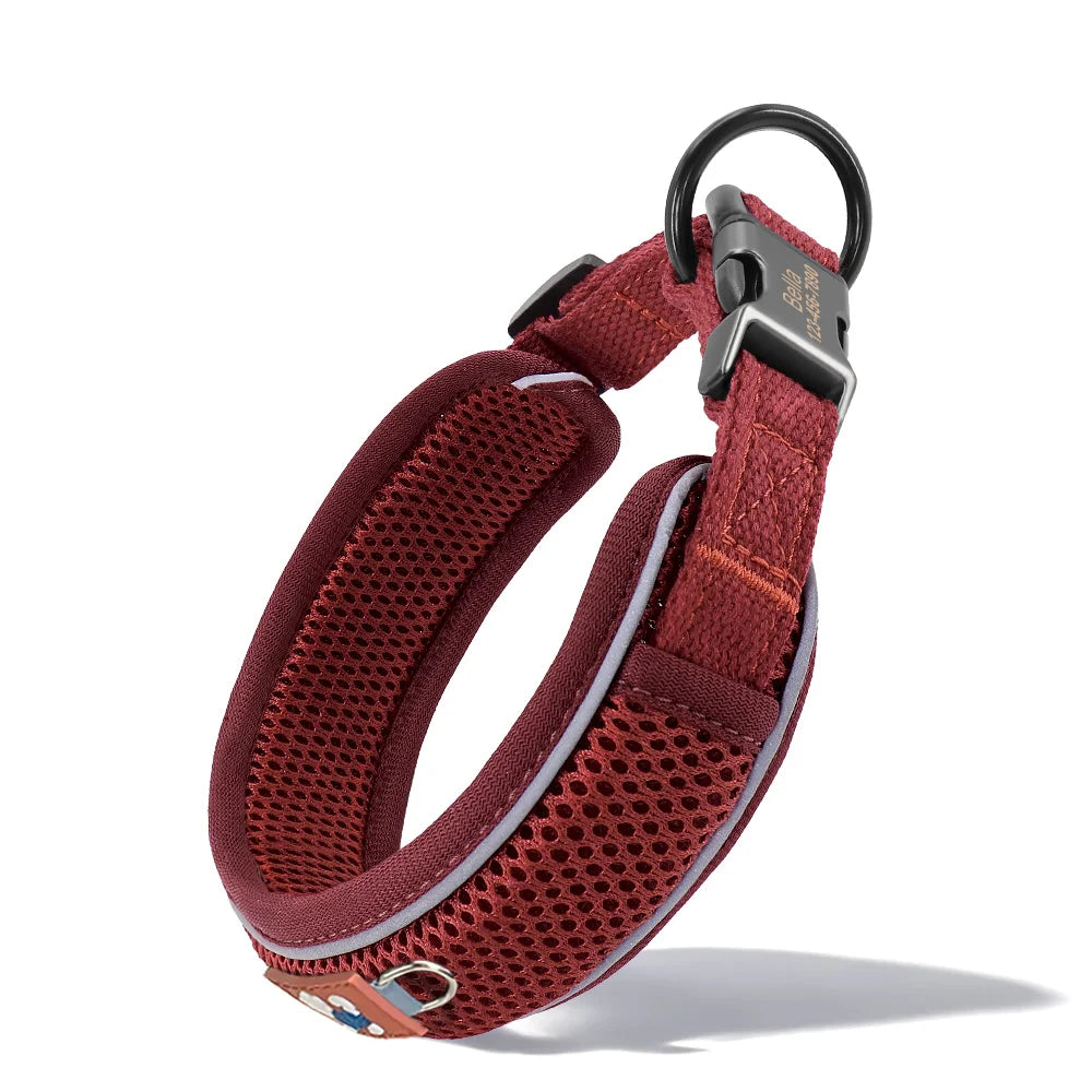 Personalized Breathable Reflective Dog Collar With Free Engraving