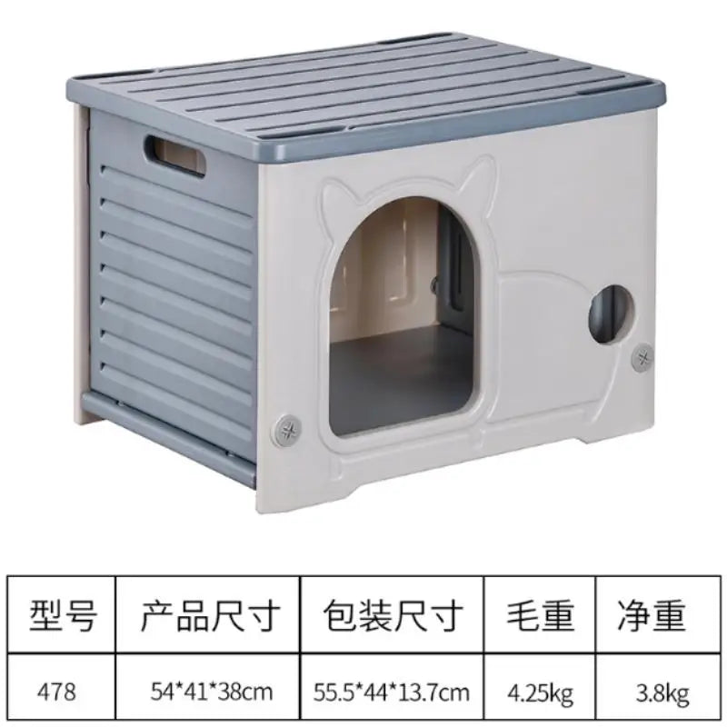 Rainproof Outdoor Cat House And Cozy Shelter For Small Pets