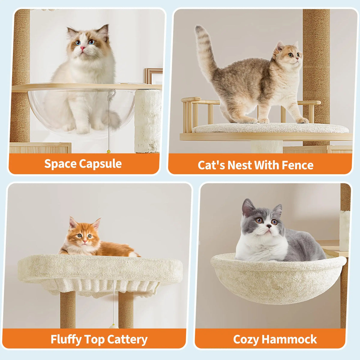 Studyset Multi Level Cat Tree With Hidden Litter Box Enclosure