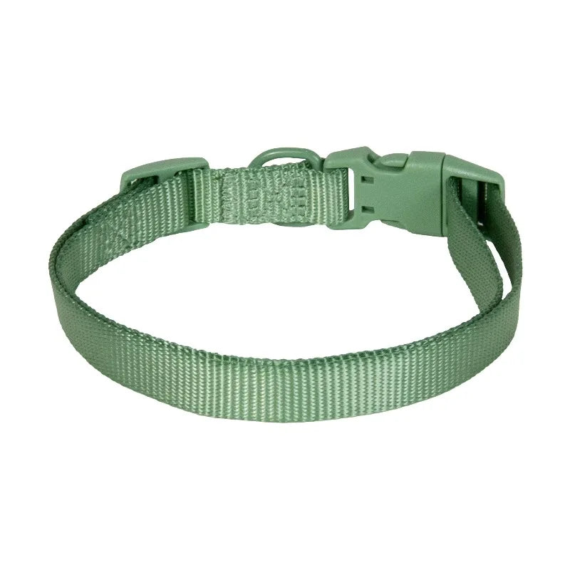 Adjustable Polyester Dog Collar With Metal Hardware