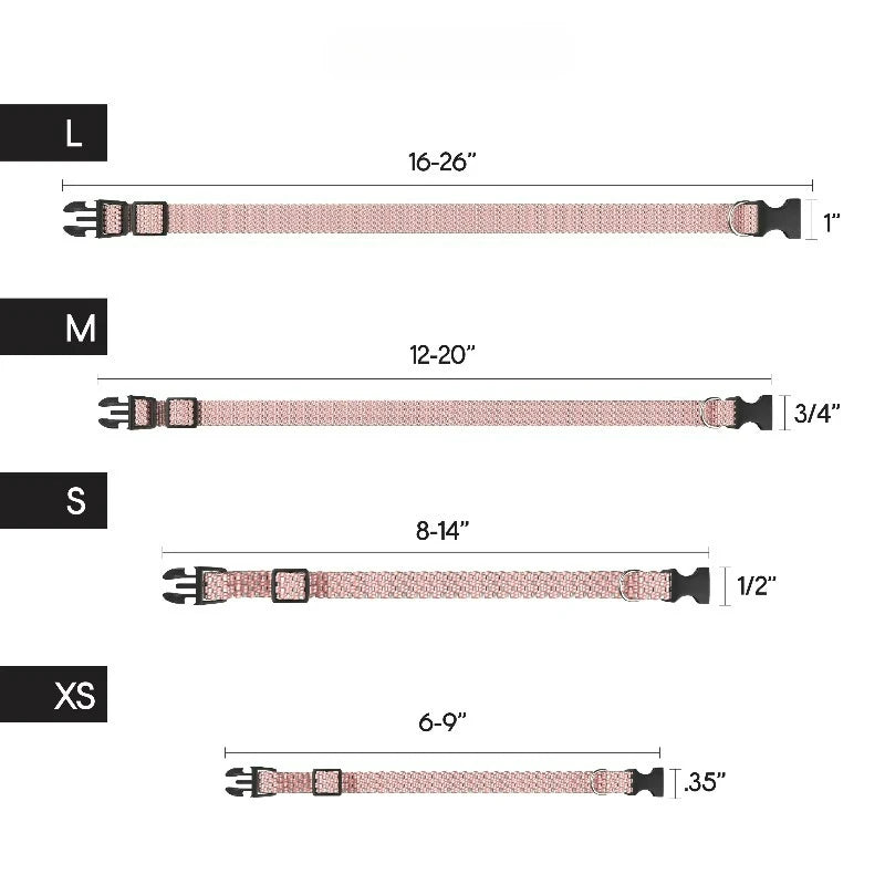 Woven Padded Dog Collar With Soft Neoprene Lining For Comfort