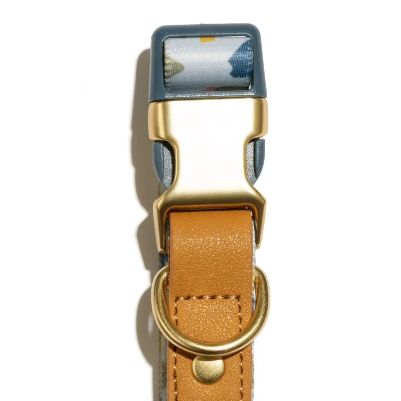 Adjustable Fashion Dog Collar With Abstract Shapes Print