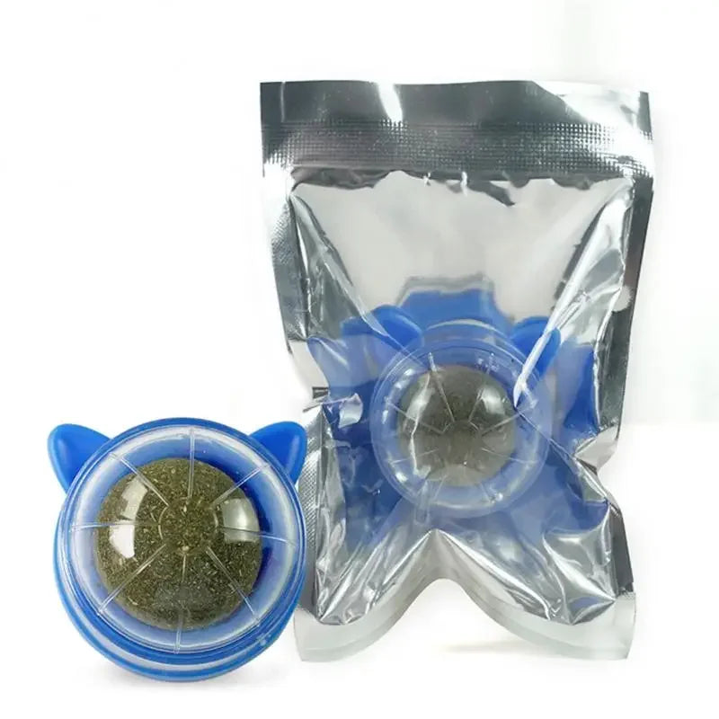 HOCOSHINE Rotatable Catnip Wall Ball Toy For Cats Teeth Cleaning