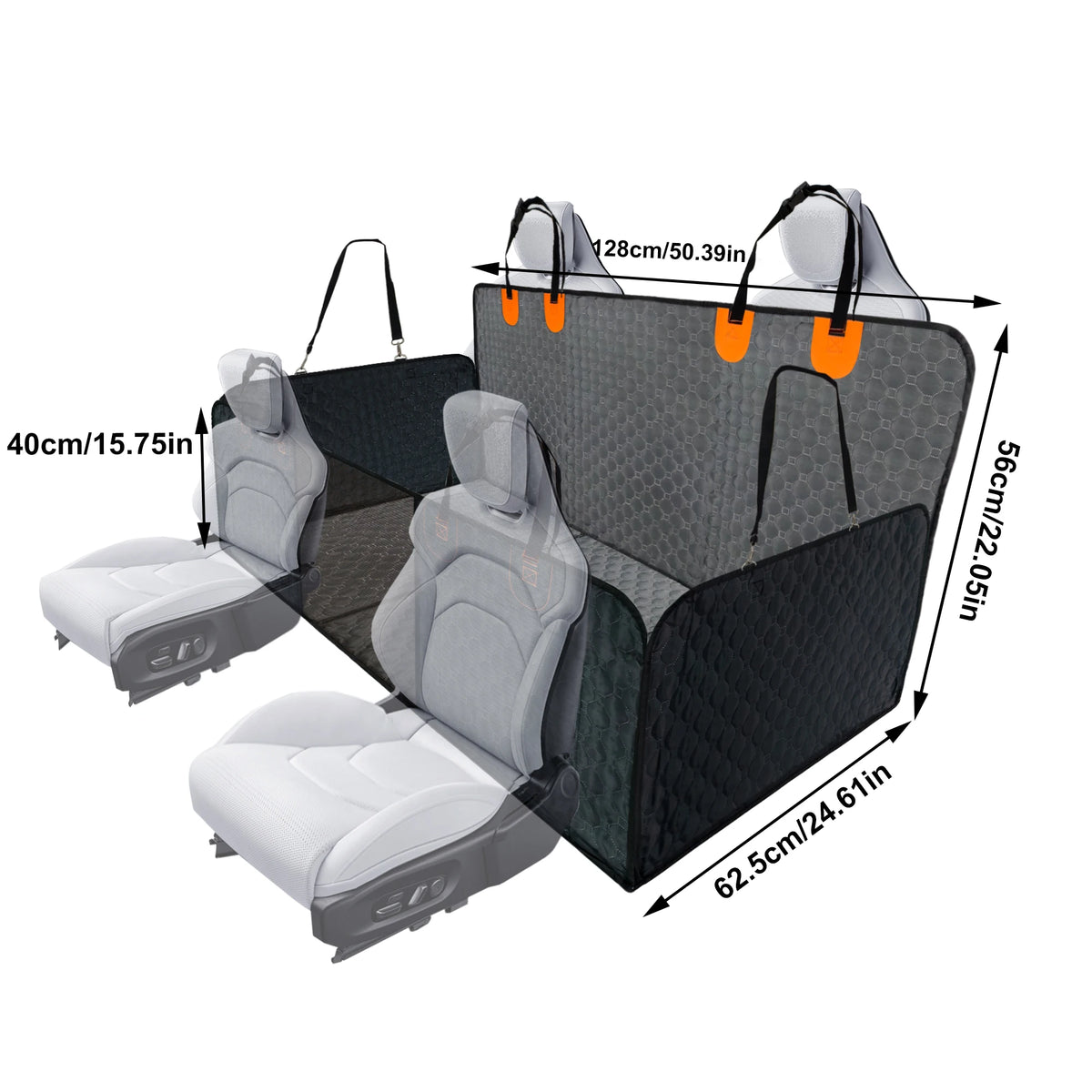 BORWART Waterproof Dog Car Seat Extender And Backseat Protector