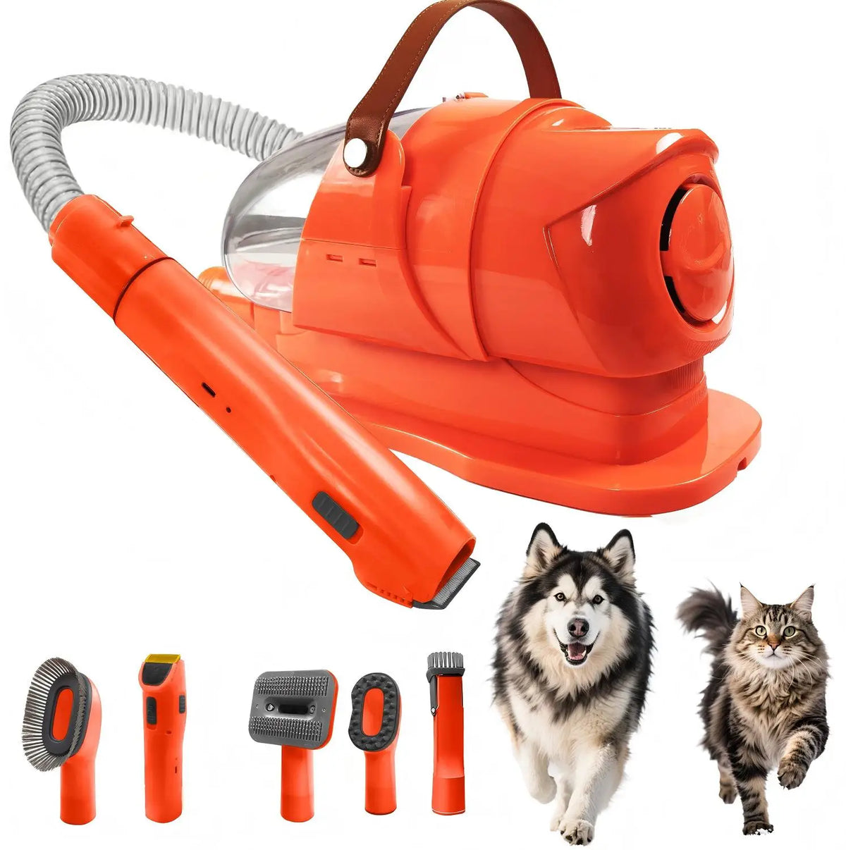 Pet Grooming Vacuum Kit With Powerful Hair Removal And Clippers
