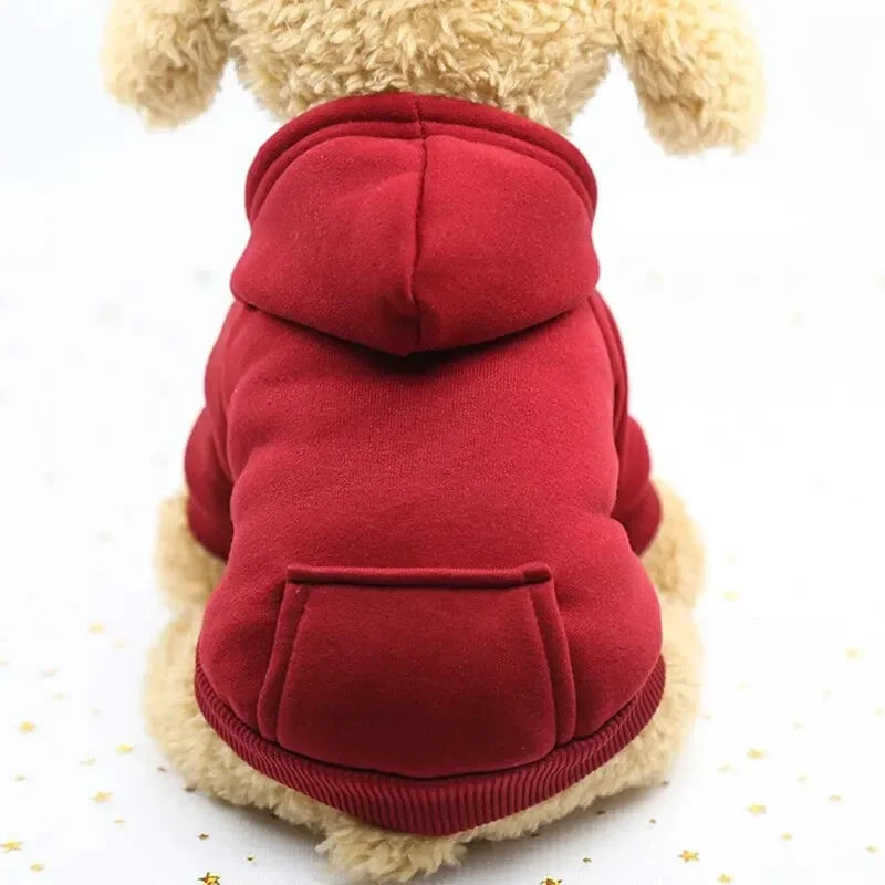 Thick Warm Hooded Dog Sweater Clothing for Casual Pet Wear