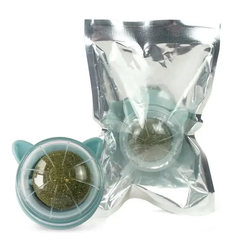 HOCOSHINE Rotatable Catnip Wall Ball Toy For Cats Teeth Cleaning