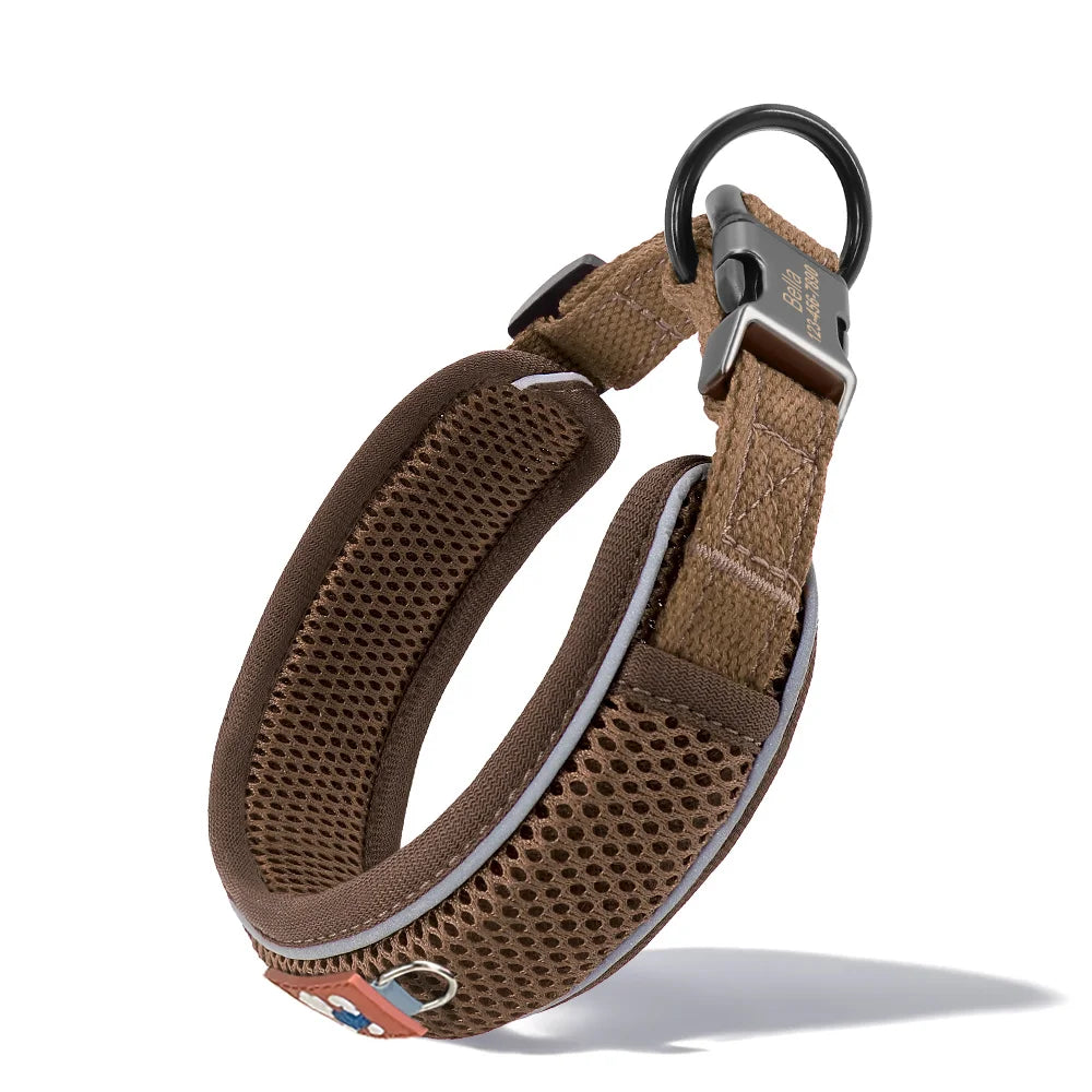 Personalized Breathable Reflective Dog Collar With Free Engraving