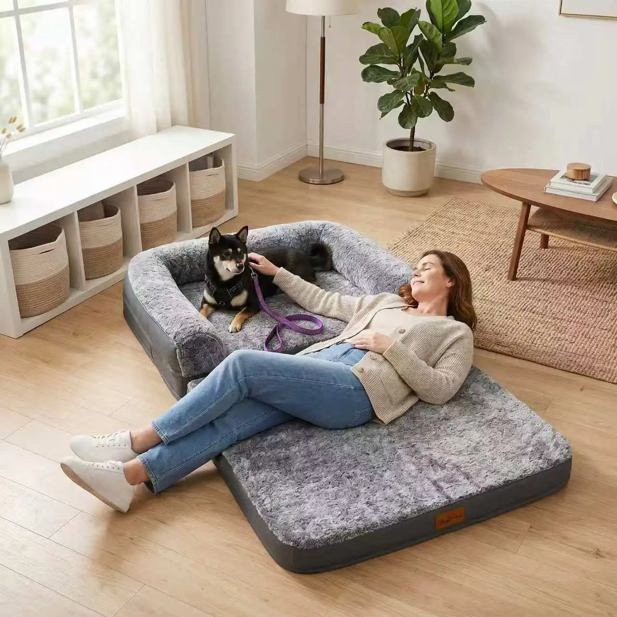 BINGOPAW Foldable Orthopedic Dog Bed with Washable Removable Cover